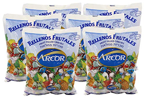 Arcor Kosher Assorted Fruit Flavored Hard Candy with Chewy Centers 6 Lb