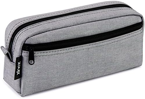 Big Capacity Pencil Case Stationery Pouch,Multi-colored Pen Pouch,Cosmetic Pouch Bag, Pen bag with Zipper Bag For Boy Girl (Light Gray)