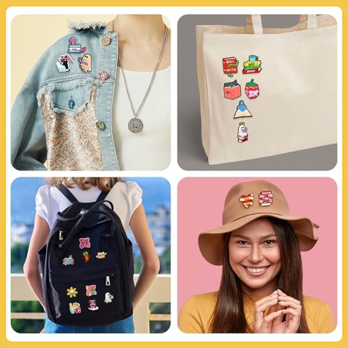 Image of Cute Pins Bulk,Funny Backpack Pin Lapel Badge Pins Set for Jackets,Hats
