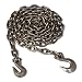 Koch A05292 3/8 by 14-Feet Log Chain Grade 43 with Grab and Slip Hooks, Self Colored