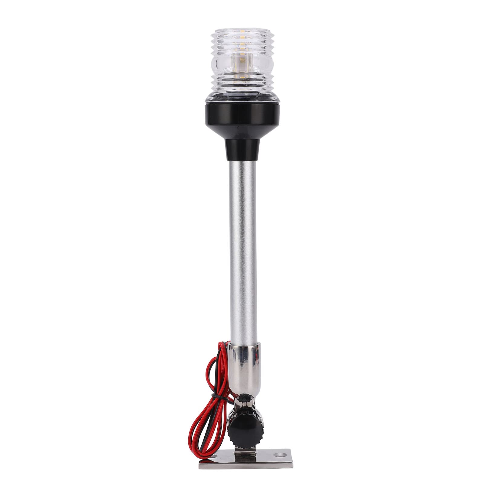 VGEBY Faro di Navigazione a LED 360° 12 Pollici per Barca Marina | Impermeabile IP66, Base in Acciaio Inox 316, visibilità Fino a 2 Miglia Nautiche, Alimentazione DC 12-24V, Luce bianca.