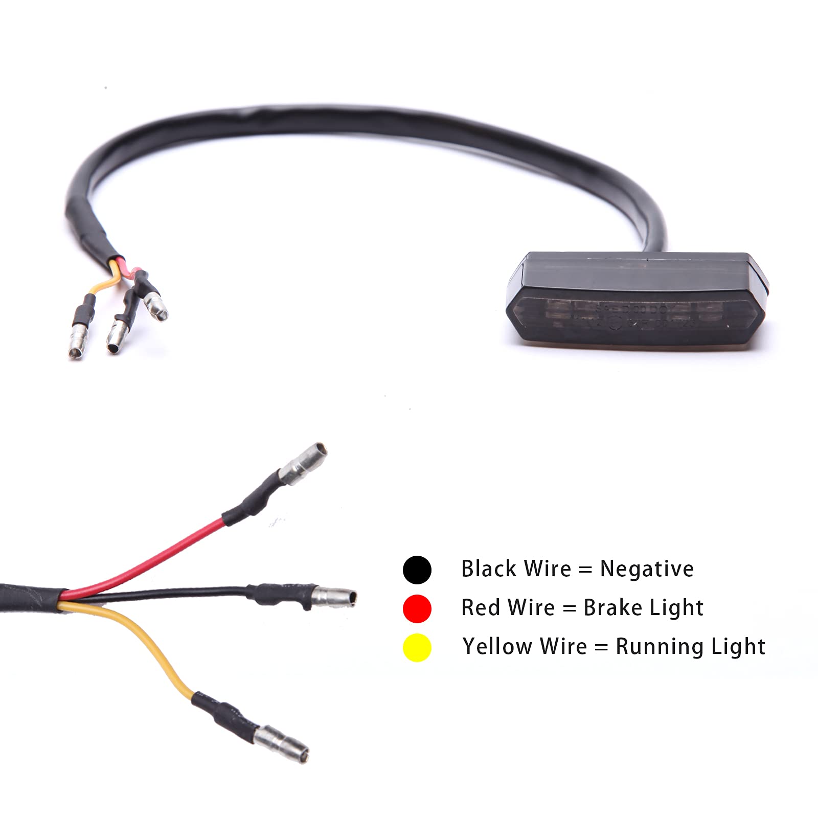 JMTBNO Mini Fanale Posteriore per Moto 6 LED Luci Posteriori a LED Luce di Stop Rossa Lampada Luce Targa 12V Universale per Moto Scooter Quad Bicicletta