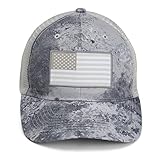 Patriot Series American Flag Hat 6-Panel Unstrutcuted American Flag Dad Cap (Grey Cirrus)
