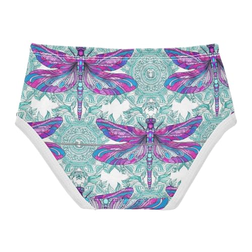 Vibrant Purple Dragonflies Green Little Girl Panties Toddler Girls Underwear Cotton Animal Undies Kids Briefs 2t2