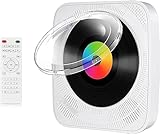 【In the Box】Packungsinhalt: CD-Player, 3,5-mm-Audiokabel, Netzadapter, Fernbedienung, Benutzerhandbuch, Tischständer, Staubschutzhülle. Mit der kabellosen Fernbedienung können Sie ganz einfach Lieder wechseln und die Lautstärke aus der Ferne regeln. Der CD-Player, der auf den Tisch gestellt werden kann, verfügt über eine Uhr und einen Schlafmodus. Der Benutzer kann mit Musik und weißem Rauschen leicht einschlafen.