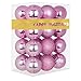 GameXcel Christmas Balls Ornaments for Xmas Tree - Shatterproof Christmas Tree Decorations Large Hanging Ball Pink 2.5" x 24 Pack