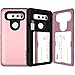 LG G6 Case, LG G6 Card Case, SKINU [USB type C] [Rose Gold] [Shockproof] [Dual Layer] [Card Slot] [Drop Protection] [Wallet] with Mirror and Adapter For LG G6 - Rose Gold