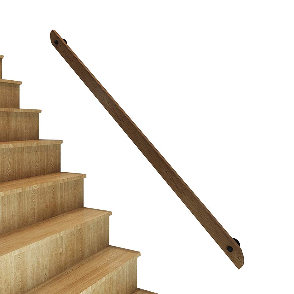 Rampe d'escalier en bois antidérapante haute résistance pour mur intérieur