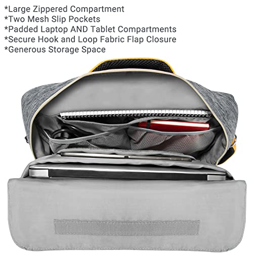 Vangoddy Slate 3-In-1 Universal 13.3 13-Inch Laptop Backpack Shoulder Bag Briefcase (Grey) #TOP2