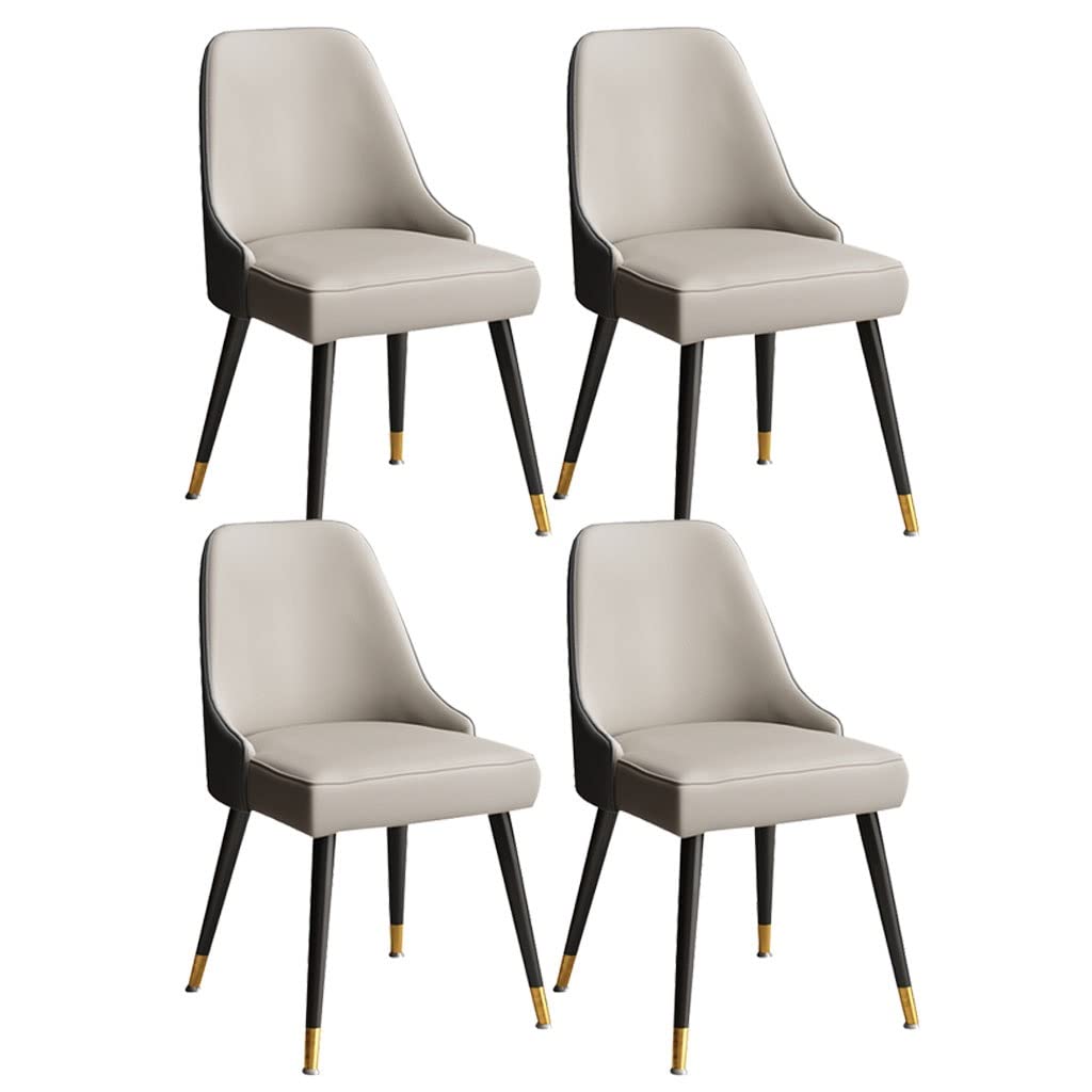 IvyLoutish Faux Leather Chairs, High Back and Sturdy Metal Legs, Easy to Maintain, Lounge Reception Chairs for Home Living Room Office