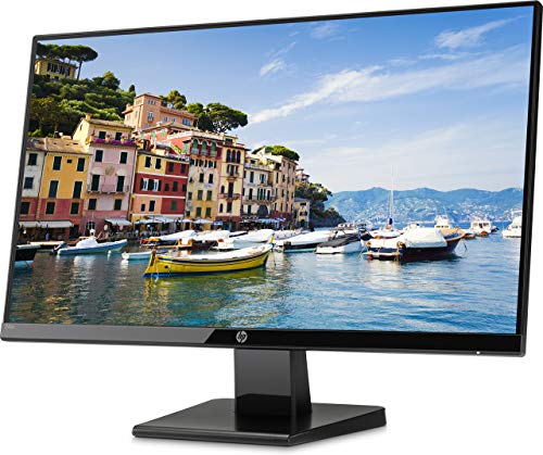 HP 24w Monitor, Schermo 24 Pollici IPS Full HD, Risoluzione 1920 x 1080, Micro-Edge, Antiriflesso, Tempo di Risposta 5 ms, Comandi sullo Schermo, HDMI e VGA, Reclinabile, Nero