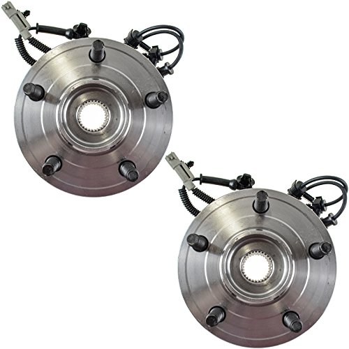 Image of TRQ Front Left and Right Wheel Bearing and Hub Assembly Set 2 Piece Compatible with 2005-2010 Jeep Grand Cherokee 2006-2010 Commander
