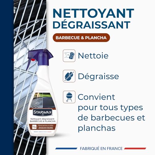 STARWAX Nettoyant dégraissant pour Plancha et Barbecue - Idéal pour dissoudre les graisses cuites et les dépôts huileux 