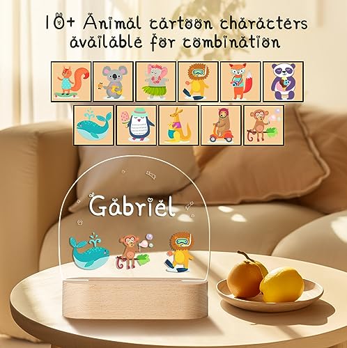 Lámpara de noche LED personalizada para bebé con nombre miniatura 4
