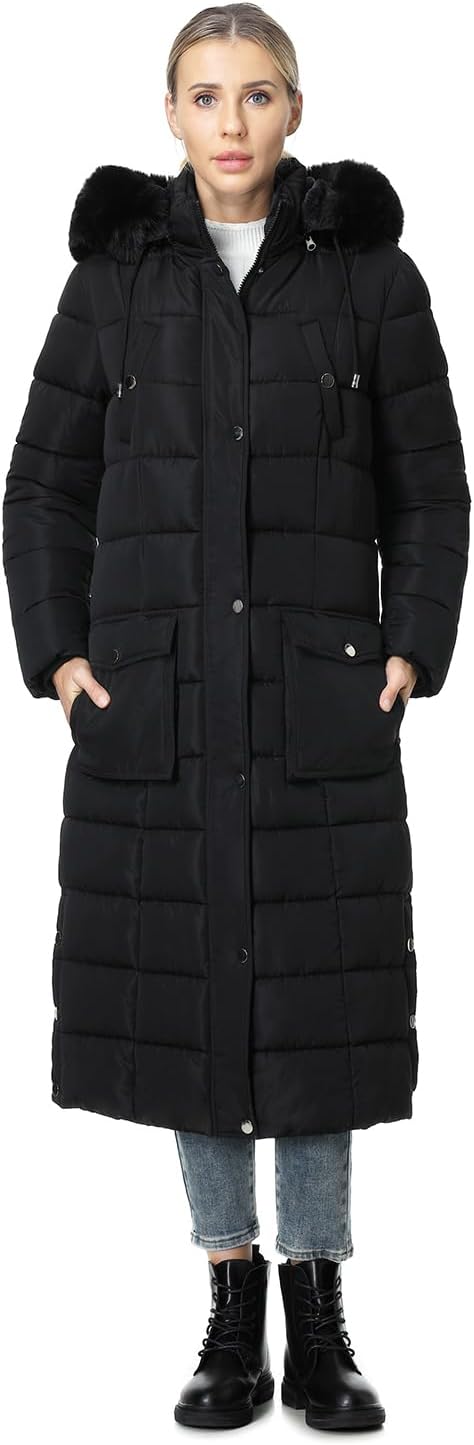 MOERDENG Women's Waterproof Long Winter Coat Thickened Down Alternative Jacket Warm Puffer Jacket Parka - Image 2