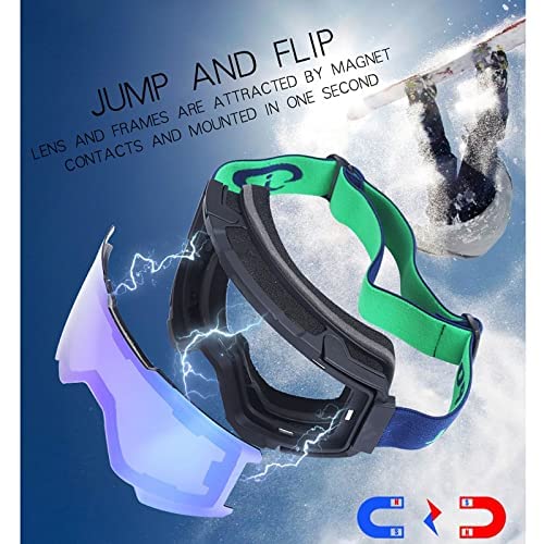 BATLAM Lunettes de Ski Anti-buée Haute définition Lunettes de motoneige d'hiver Sports de Plein air Lunettes de Ski de Patinage (Couleur : E, Taille : Taille Unique) (E One Size)