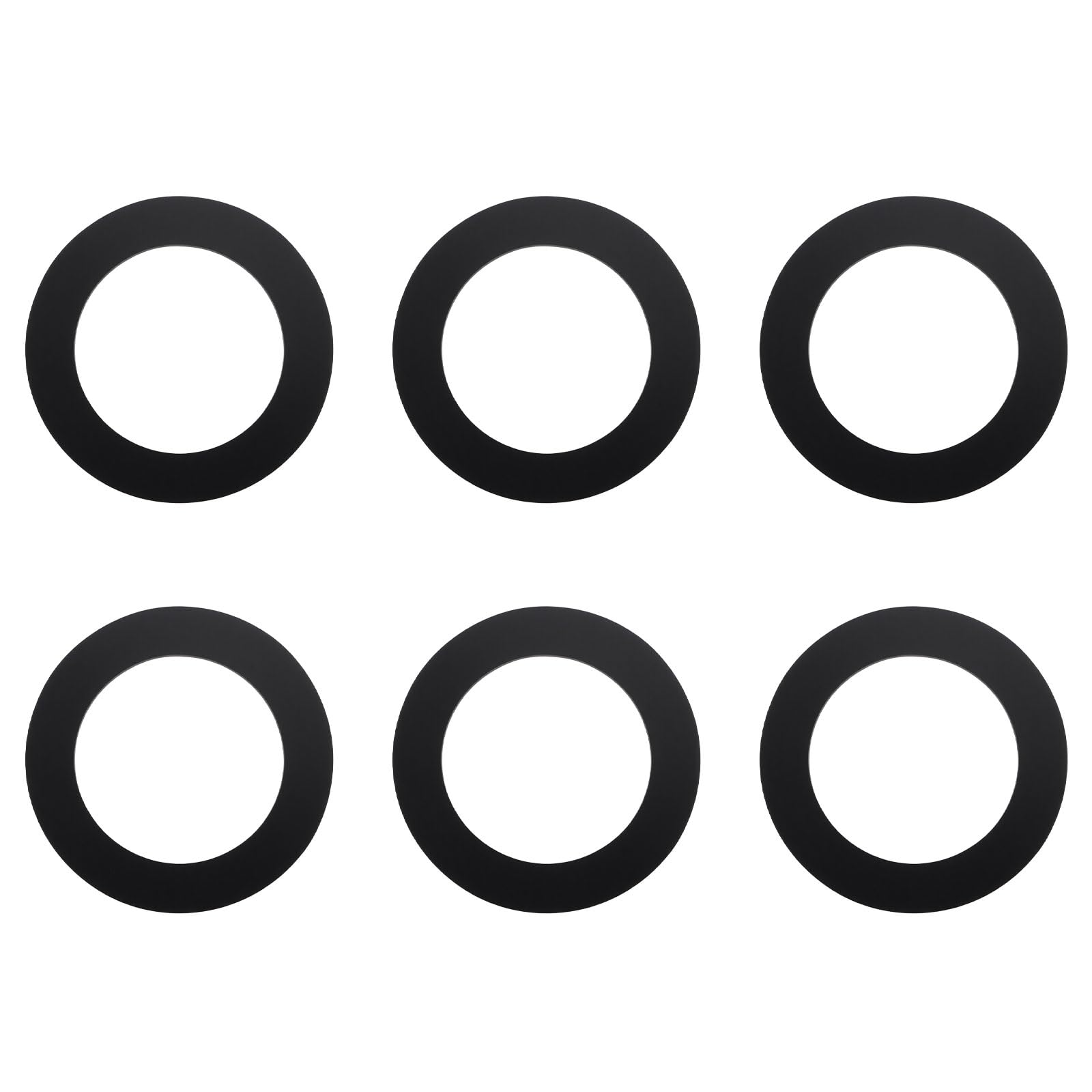 Briny River Black 6Pcs Rubber Gasket Tub Drain Overflow Gasket 65.5X44.4x2mm For Bathtub Overflow Gasket