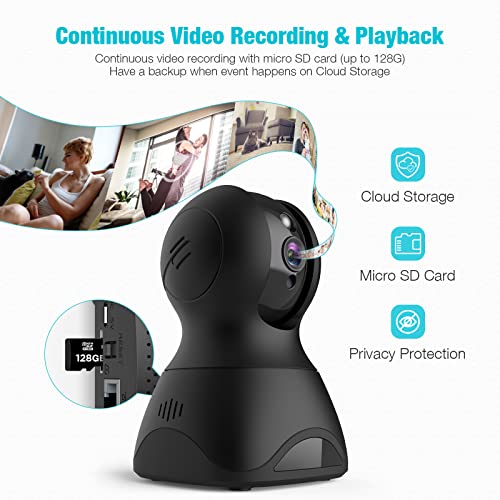 Indoor Camera, 1080P WiFi Pet Camera, Home Security Camera Indoor for Pet/Baby/Nanny, Pan/Tilt Dog Camera, Smart… - Image 6
