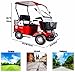 DIMHLCDZA 2 Passenger Electric Golf Cart Passenger Cruiser UTV&with Extra Large Capacity Storage Trunk&Portable Electric Golf Cart,50-Mile Range and a top Speed of 15MPH,with Lithium Battery&red