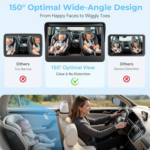 Image of Itomoro Baby Car Camera, Easily Install Baby Car Mirror 1080P Clear Car Baby Camera for Rear Facing Seat Backseat 4.3 inch Display