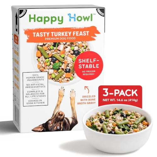 Happy Howl Human-Grade Turkey Feast Dog Food 3-Pack
