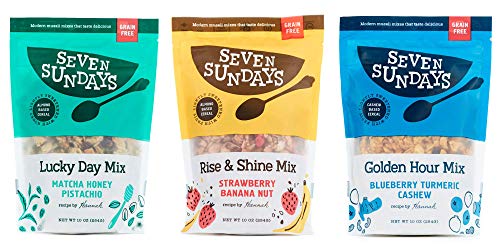 Seven Sundays Grain Free Muesli Cereal Variety Pack (10 Oz, Pack Of 3) | Paleo Friendly | Gluten Free Certified | No Refined Sugar | Non-Gmo Verified