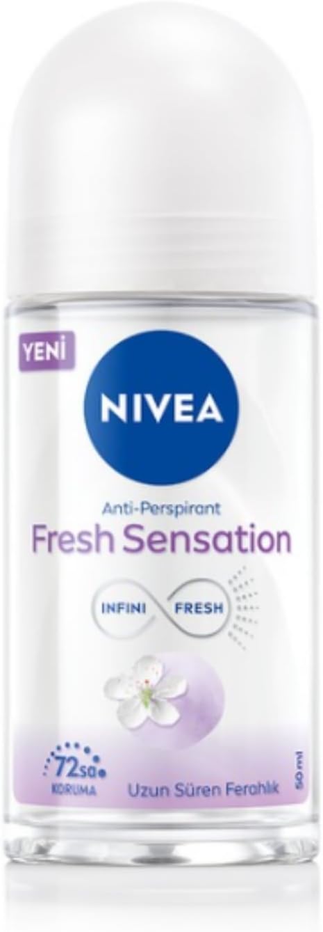 NIVEA Fresh Sensation Kadın Roll On Deodorant 50 ml,72 Saat Anti-Perspirant Koruma