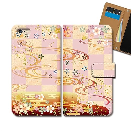 Google Pixel 9a G3Y12 ケース 手帳型 和柄 手帳ケース スマホケース カバー 和風 和柄 着物 花 金 デザインC e0306010137303