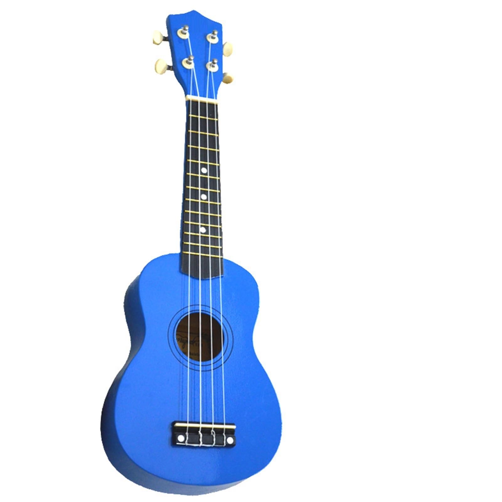 Piccola Chitarra In Legno A Quattro Corde Per Principianti Con Ukulele Colorato Da 21 Pollici Con Accordatore Principianti ukulele(Blue)