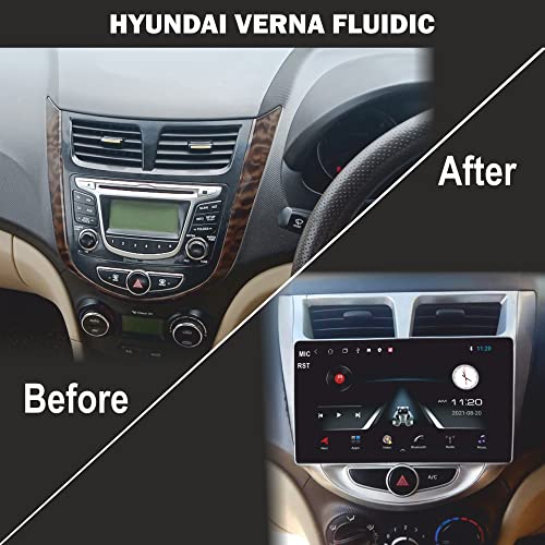 Image of 9 Inches Advanced Car Radio Receiver Android 10 System for Hyundai Verna Fluidic with 2GB /16GB RAM & ROM, Gorilla Glass /Full HD Display /WiFi /GPS /SWC and HD Parking Camera /CP