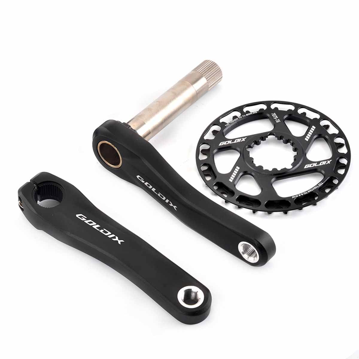 MTB　新車外し　SRAM DUBクランクアーム　175 BB 32Tギア付き Amazon.co.jp: MTB クランクアームセット GOLDIX-RD スクエア