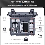 Lykus Titan MM510 Waterproof Hard Case for DJI Mini 5 Pro and RC2/RC-N3, Support 7 batteries and RC lanyard [CASE ONLY] - Image 2
