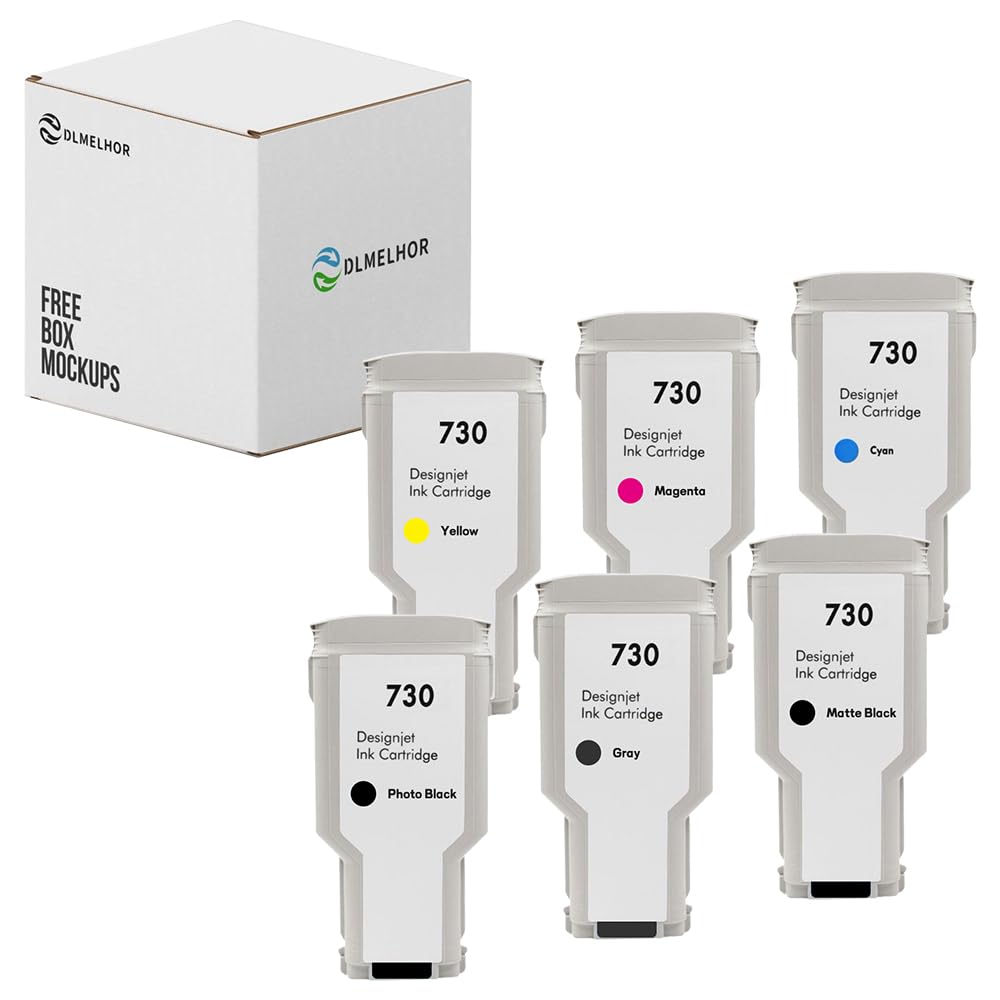 Cartuccia d'inchiostro 730 P2V68A P2V69A P2V70A P2V71A P2V72A 300ml compatibile per HP 730 serbatoio d'inchiostro per DesignJet T1600 T1700 T2600 stampante plotter, con chip, confezione da 6 (6 pezzi)