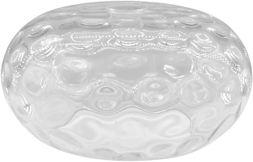 11" Hammered Glass Shade Replacement for E26 Pendant Light, Chandelier, Table Desk Floor Lamp and Wall Sconce, Clear Transparent Lampshade for Vanity Light, Dia 11", Height 5.5", Fitter 1.65"