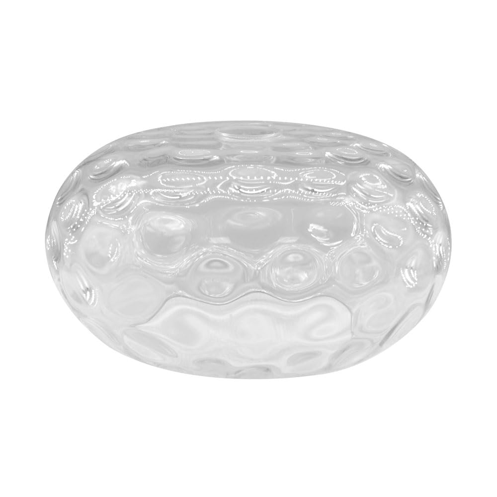 Photo 1 of Wrlmfy 11" Hammered Glass Shade Replacement for E26 Pendant Light, Chandelier, Table Desk Floor Lamp and Wall Sconce, Clear Transparent Lampshade for Vanity Light, Dia 11", Height 5.5", Fitter 1.65"