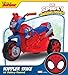 Kid Trax 6V Marvel Spiderman Disney Junior Toddler Bike - Ride On Toys, Kids Bike, Outdoor Toys, Tricycle, Bikes, Marvel Toys, Trike, Max Speed 1.5mph, 18-36 Months, Max Weight of 44Lbs, Red & Blue