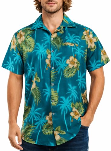 Chemise homme King Kameha tissu léger imprimé floral respirant