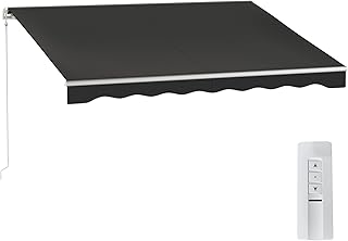 Outsunny 10' x 8' Electric Awning, Retractable Awning, UV Protection Sun...