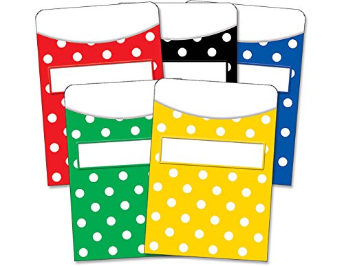 Teacher Created Resources 5556 Pochettes de bibliothèque à pois