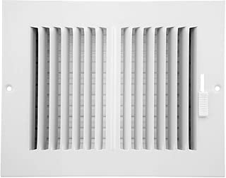 Accord ABSWWH286 Sidewall/Ceiling Register with 2-Way Design, 8-Inch x 6-Inch(Duct Opening Measurements), White - coolthings.us