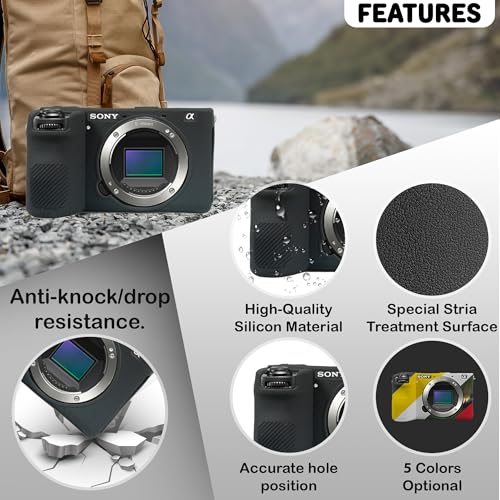 Funda protector silicona para cámara Sony A6700 miniatura 2