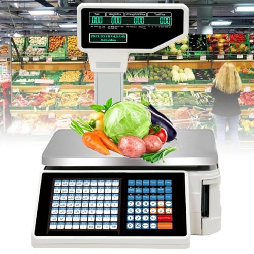 Báscula digital comercial con impresora y WiFi miniatura 1