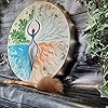 Shaman Drum 10 inch, Handmade Shamanic Drum with Drum Stick, Sound Healing Drum Instrument, Vintage Percussion Instruments Drums, Frame Drum for Meditation and Home Decoration #5