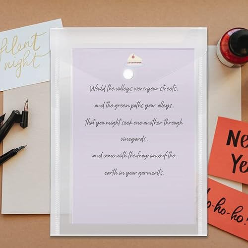 Miniatura 7 de Vmiapxo Paquete de 40 bolsillos de almacenamiento para sellos y troquelados, sobres de plástico pequeños reutilizables, impermeables, organizador de