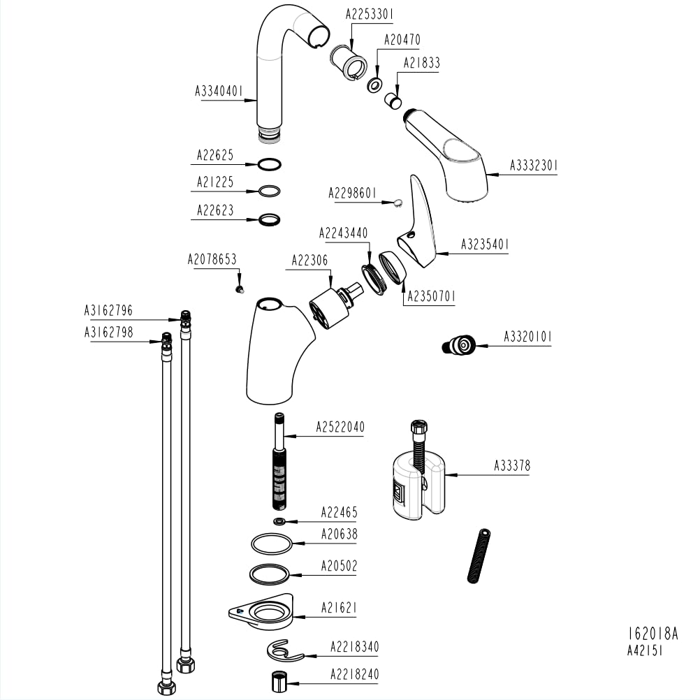 Artema Armix V3 A42151 Pull-Out Eviye Bataryası, El Duşlu, Krom