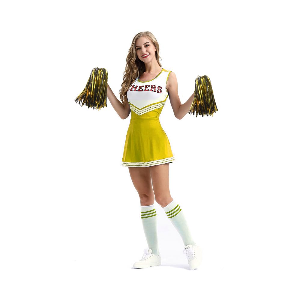 Hooshing 24 pompon in lamina metallica nera e oro con manici in plastica, per festival, tifo squadra, spirito, feste sportive