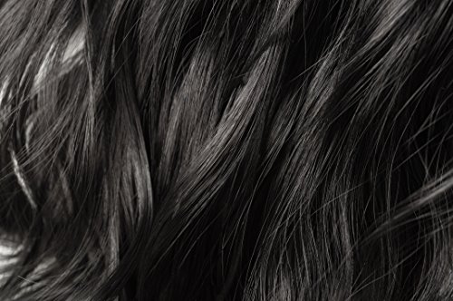 2018 FASHION 17-24 Inch 8Pcs 18Clips Full Head Clip in Hair Extensions Long Curly Synthetic Hair Extensions Hairpieces for Women 2-5 Days Delivery (Dark Black)