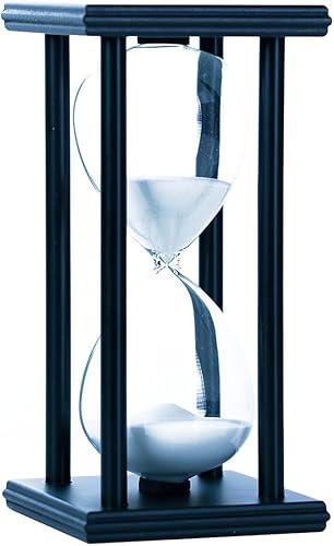 Temporizadores de arena de reloj de arena de 60 minutos, temporizador de arena grande para regalo, vidrio de arena decorativo de madera, disponible en Yaxa El Salvador
