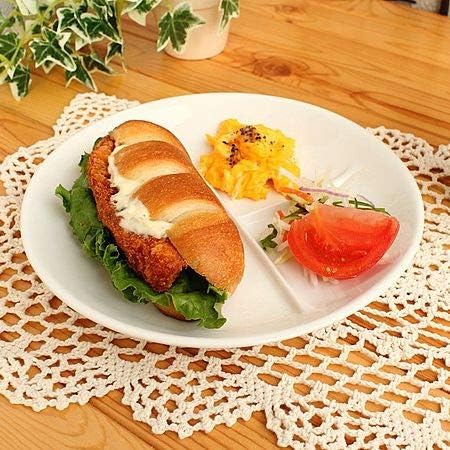 Amazon 21 6ｃｍまぁるいランチプレート L 洋食器 仕切り皿 ランチプレート 大皿 カフェ風 カフェ食器 業務用 業務用食器 子供用食器 白い食器 アウトレット 強化磁器 訳あり 多治見美濃焼 日本製 食器 グラス カトラリー オンライン通販