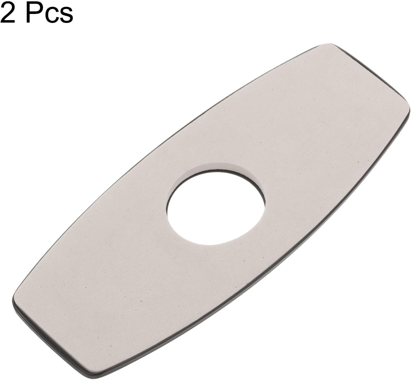 uxcell 2pcs 6 Inch Hole Cover Deck Plate Escutcheon, Stainless Steel Sink Cover Plate for Bathroom or Kitchen Sink Faucet, Round Black